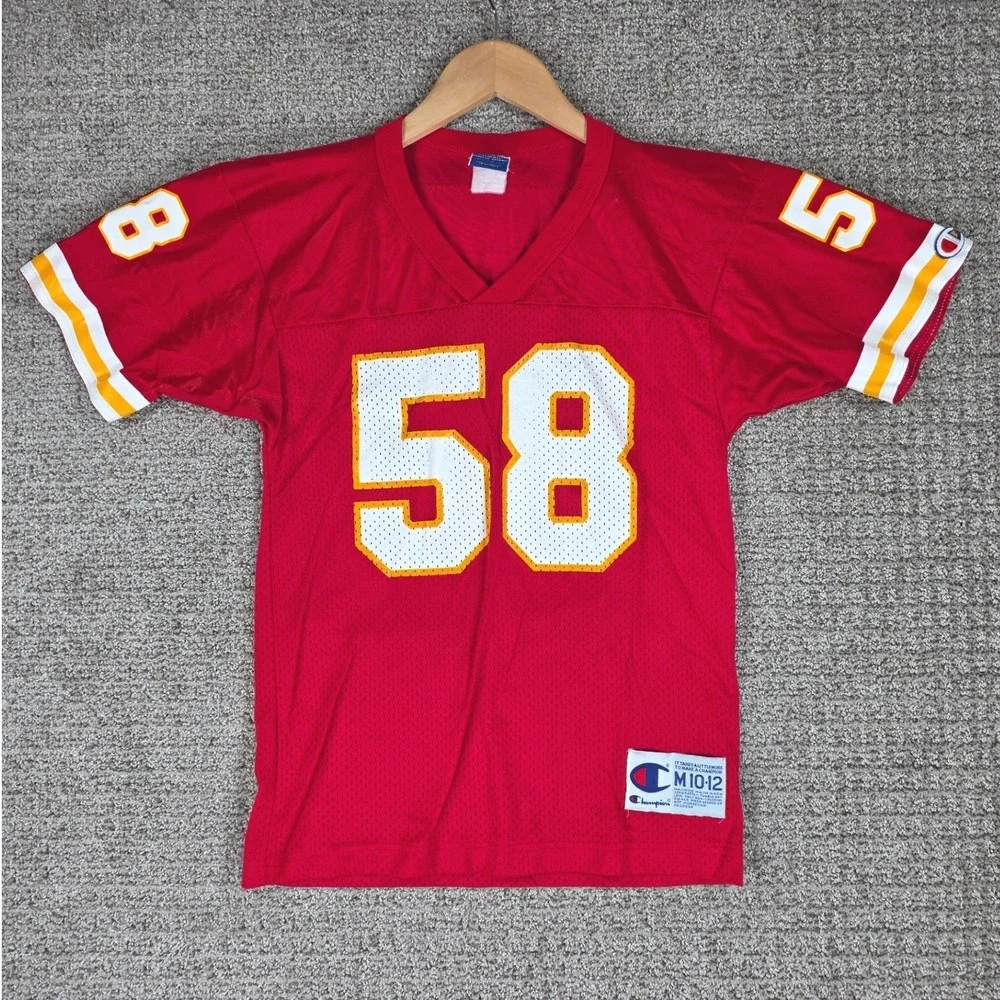 Vintage‎ Champion Derrick Thomas Kansas City Chiefs Jersey Kids Medium 10-12 Red